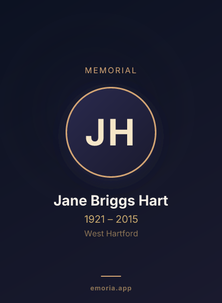 Memorial portrait of Jane Briggs Hart