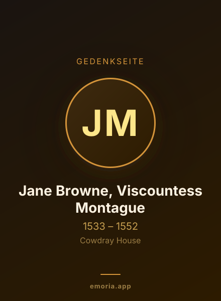 Gedenkportrait von Jane Browne, Viscountess Montague