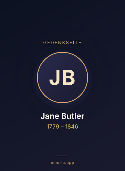 Gedenkportrait von Jane Butler