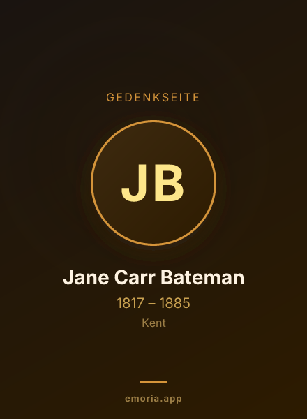 Gedenkportrait von Jane Carr Bateman