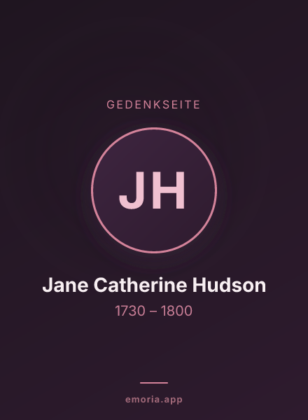 Gedenkportrait von Jane Catherine Hudson