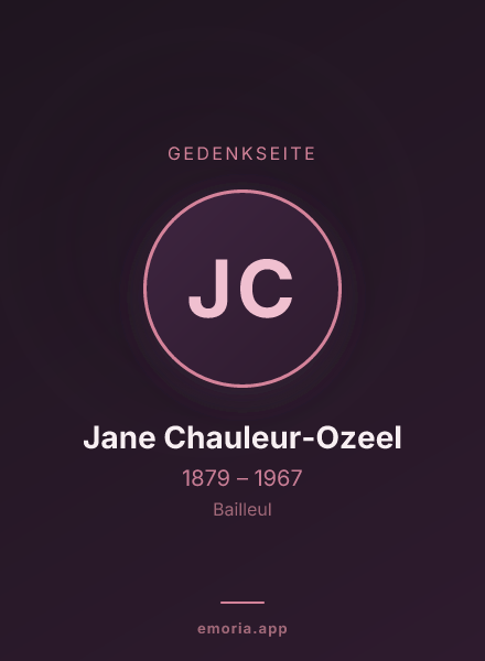 Gedenkportrait von Jane Chauleur-Ozeel