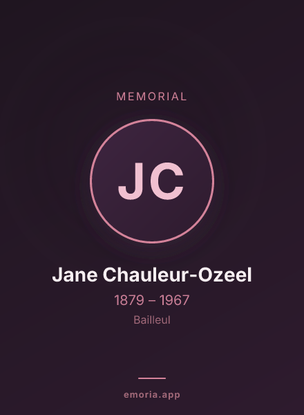 Memorial portrait of Jane Chauleur-Ozeel