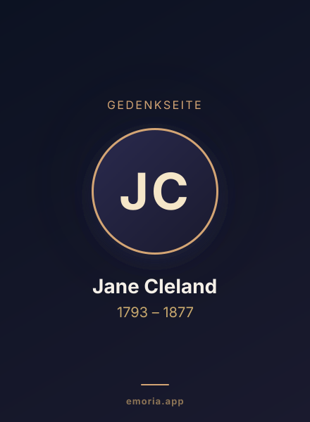 Gedenkportrait von Jane Cleland