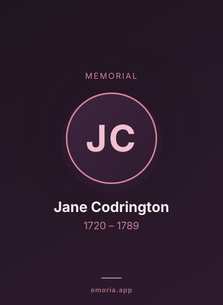 Memorial portrait of Jane Codrington