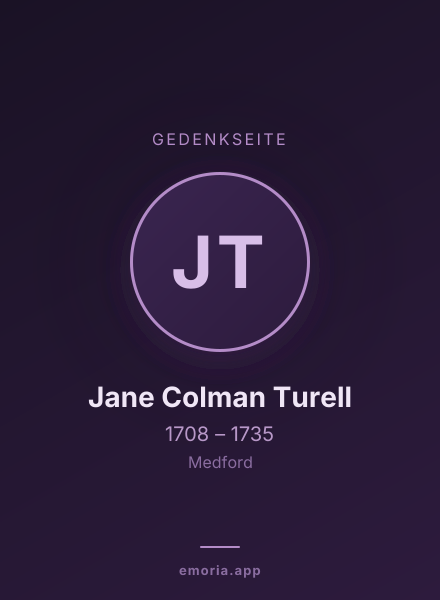 Gedenkportrait von Jane Colman Turell
