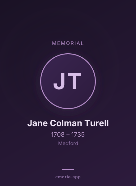 Memorial portrait of Jane Colman Turell