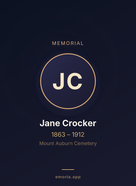 Memorial portrait of Jane Crocker