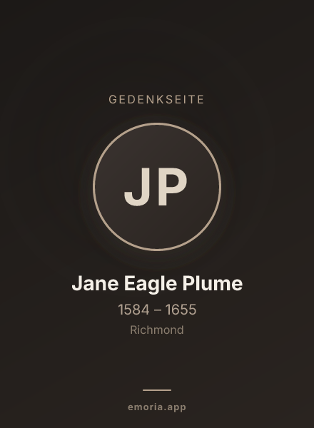 Gedenkportrait von Jane Eagle Plume