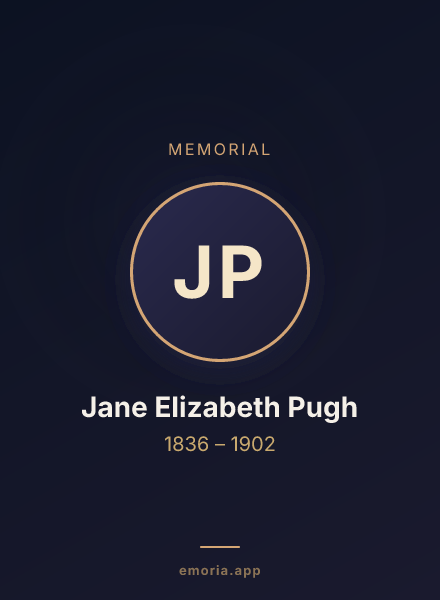 Memorial portrait of Jane Elizabeth Pugh