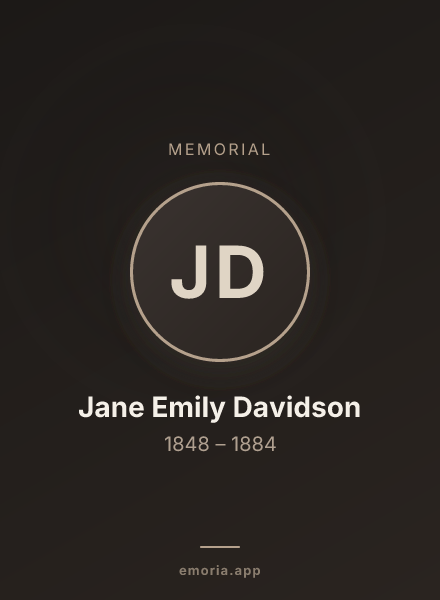 Memorial portrait of Jane Emily Davidson