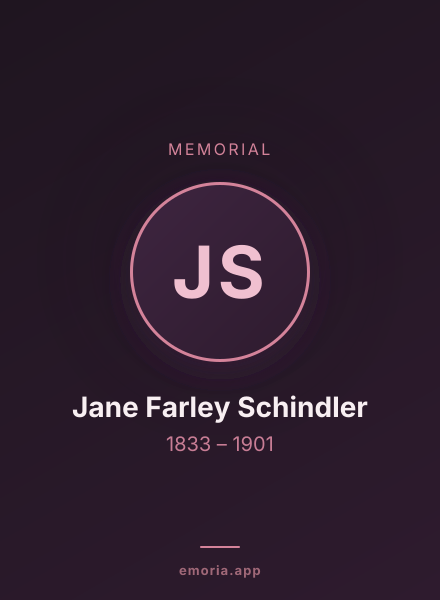 Memorial portrait of Jane Farley Schindler