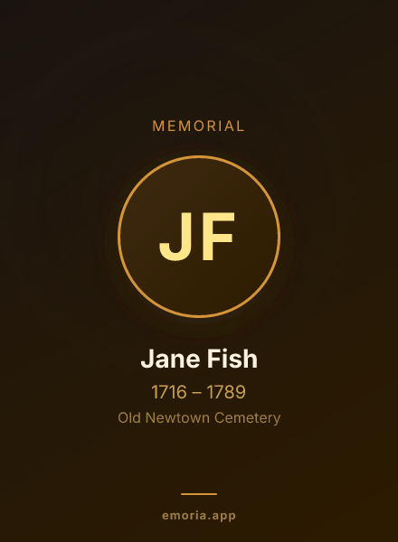 Memorial portrait of Jane Fish