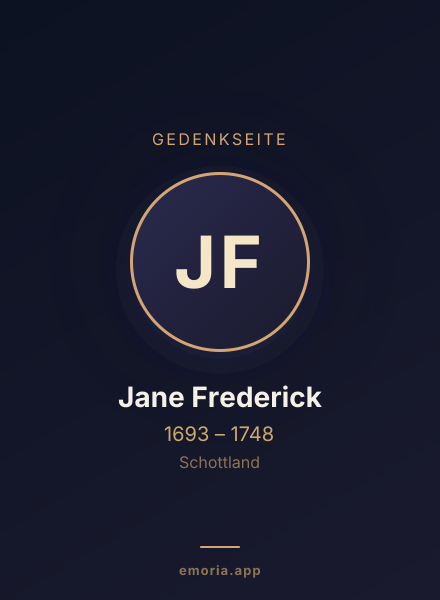 Gedenkportrait von Jane Frederick