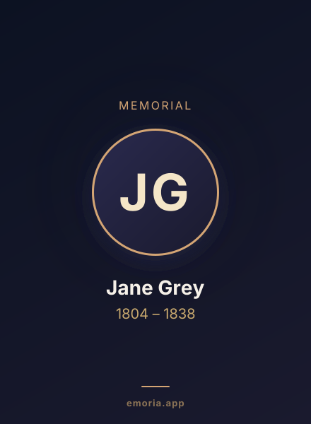 Memorial portrait of Jane Grey