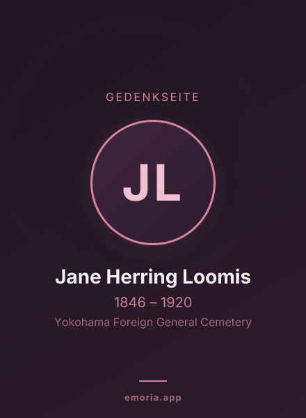 Gedenkportrait von Jane Herring Loomis