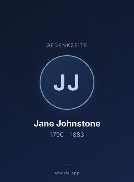 Gedenkportrait von Jane Johnstone