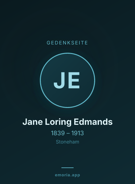 Gedenkportrait von Jane Loring Edmands
