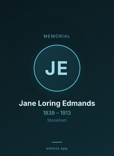Memorial portrait of Jane Loring Edmands