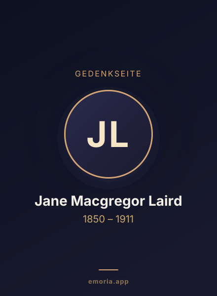 Gedenkportrait von Jane Macgregor Laird