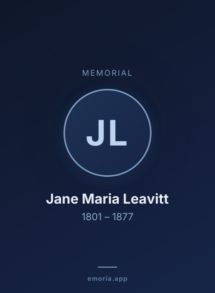 Memorial portrait of Jane Maria Leavitt