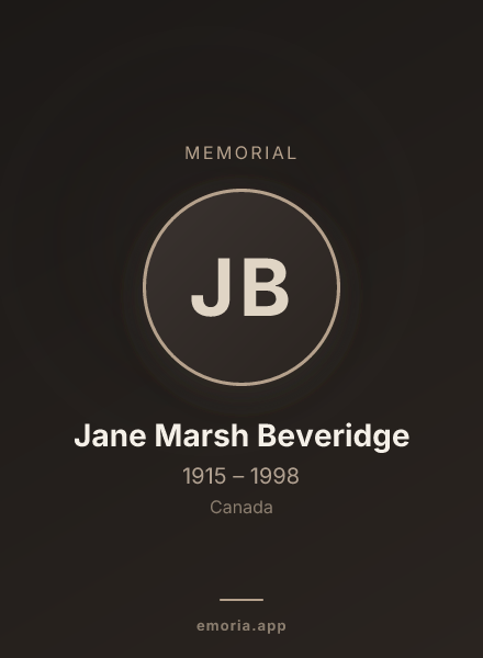 Memorial portrait of Jane Marsh Beveridge