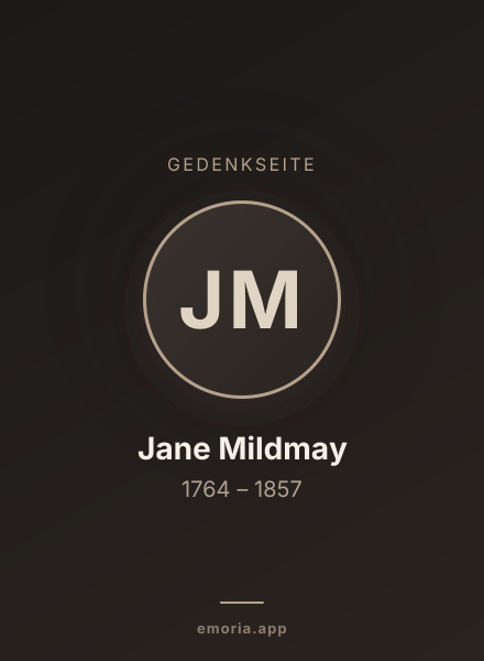 Gedenkportrait von Jane Mildmay