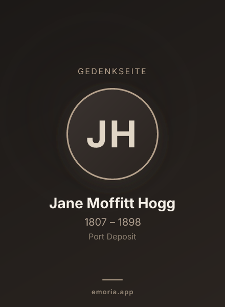 Gedenkportrait von Jane Moffitt Hogg