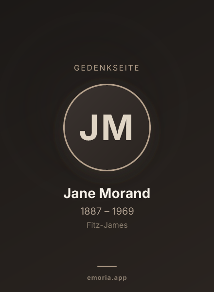Gedenkportrait von Jane Morand