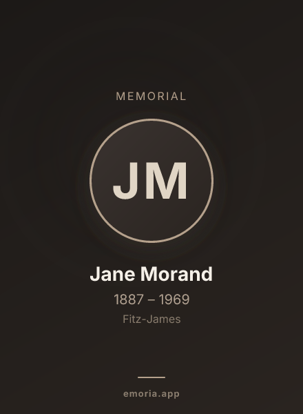 Memorial portrait of Jane Morand