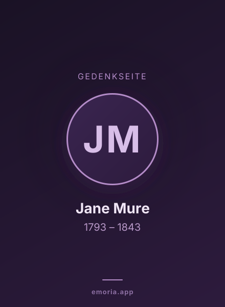 Gedenkportrait von Jane Mure