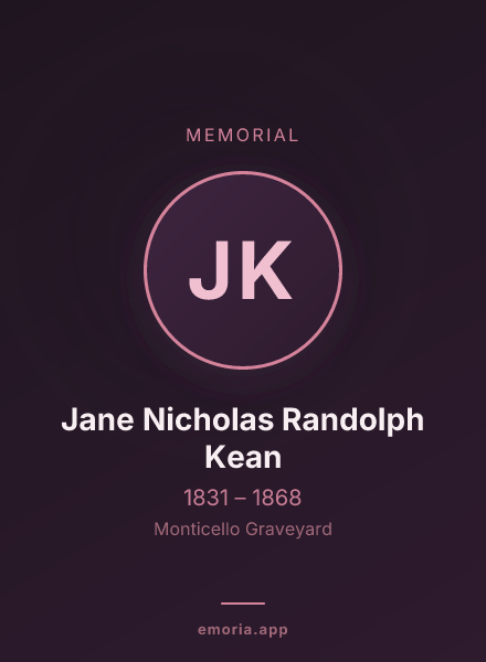 Memorial portrait of Jane Nicholas Randolph Kean