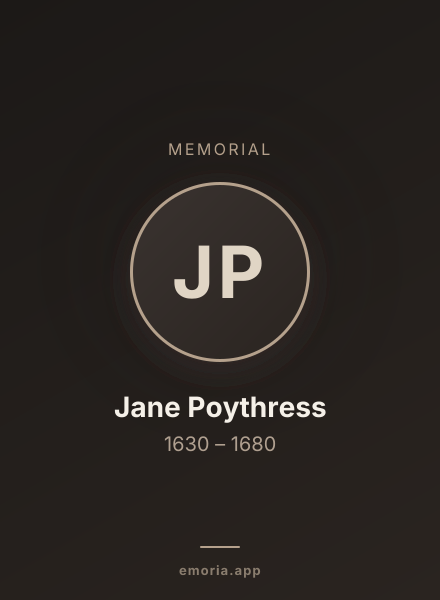 Memorial portrait of Jane Poythress