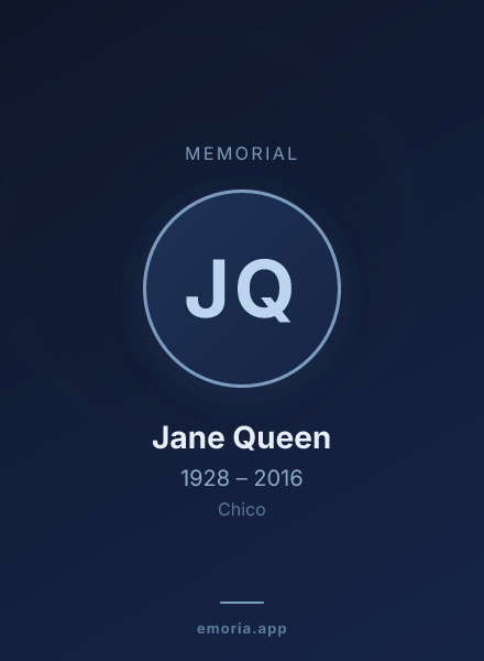 Memorial portrait of Jane Queen