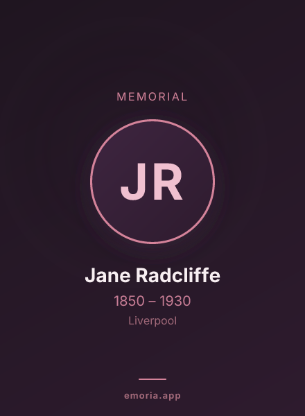 Memorial portrait of Jane Radcliffe