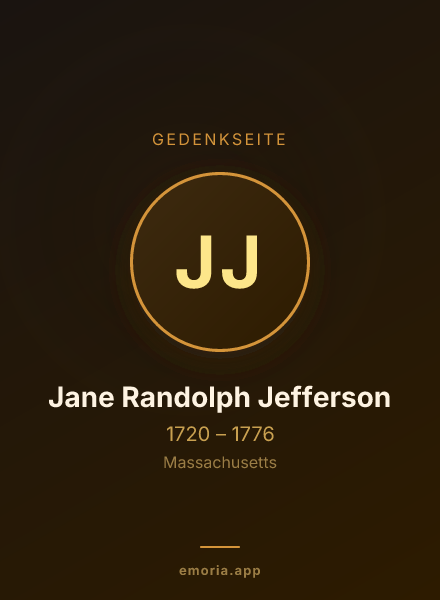 Gedenkportrait von Jane Randolph Jefferson