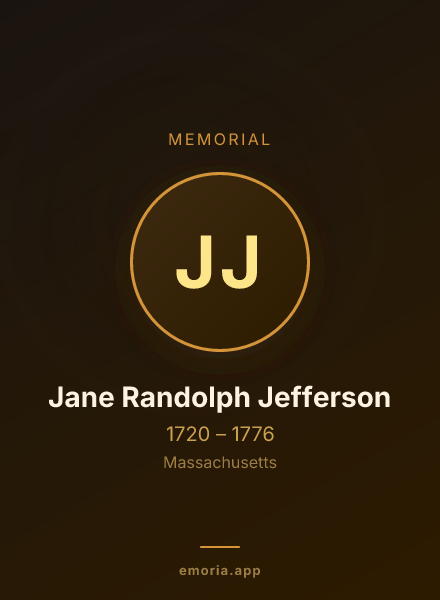 Memorial portrait of Jane Randolph Jefferson