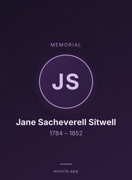 Memorial portrait of Jane Sacheverell Sitwell