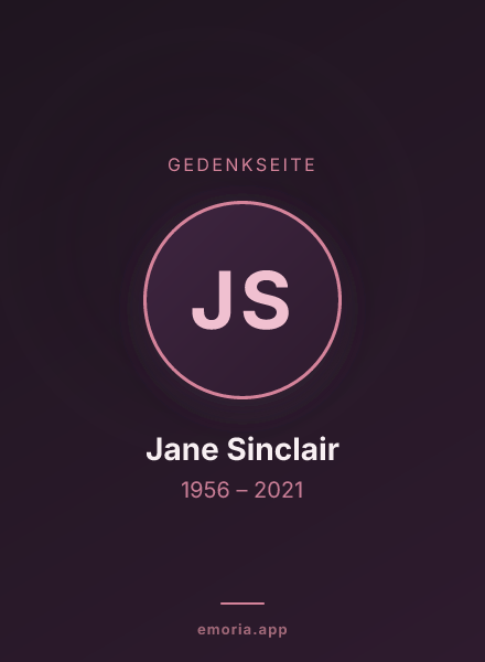 Gedenkportrait von Jane Sinclair