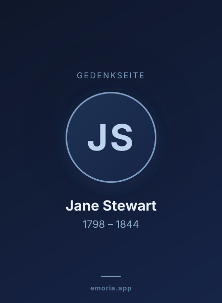 Gedenkportrait von Jane Stewart