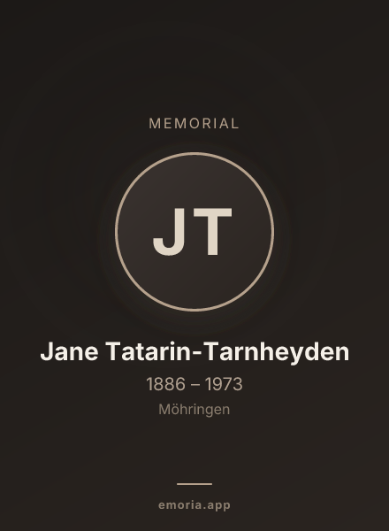 Memorial portrait of Jane Tatarin-Tarnheyden