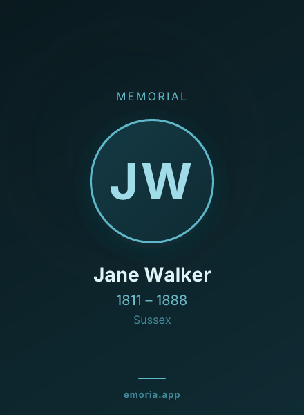 Memorial portrait of Jane Walker