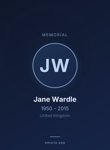Memorial portrait of Jane Wardle