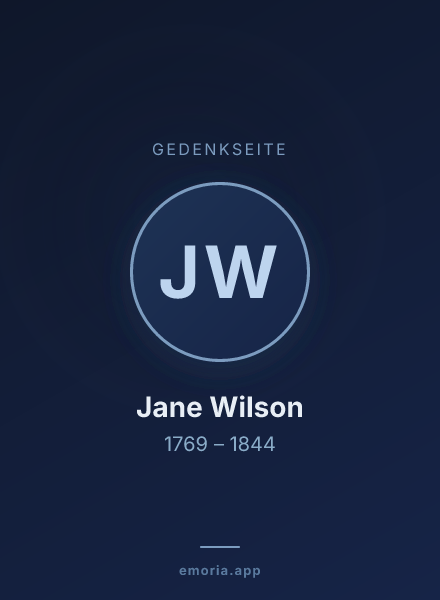 Gedenkportrait von Jane Wilson