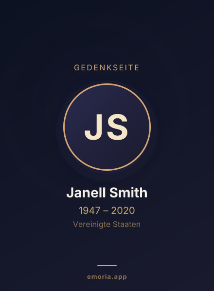 Gedenkportrait von Janell Smith