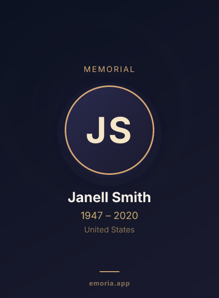 Memorial portrait of Janell Smith