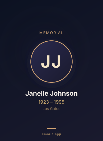 Memorial portrait of Janelle Johnson