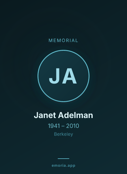 Memorial portrait of Janet Adelman