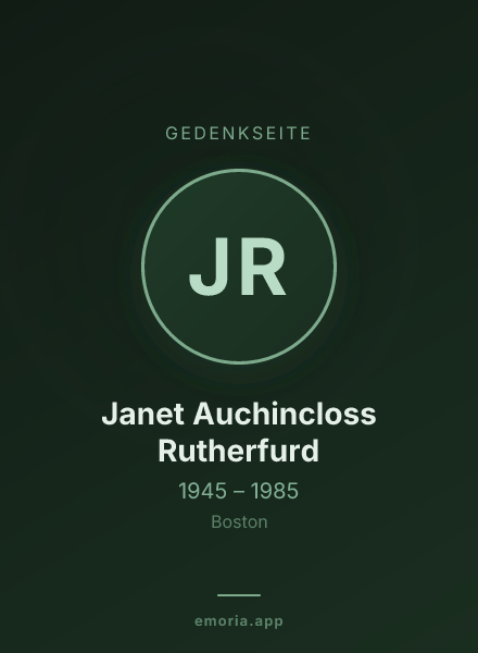 Gedenkportrait von Janet Auchincloss Rutherfurd