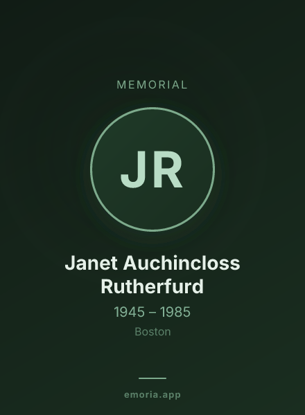 Memorial portrait of Janet Auchincloss Rutherfurd